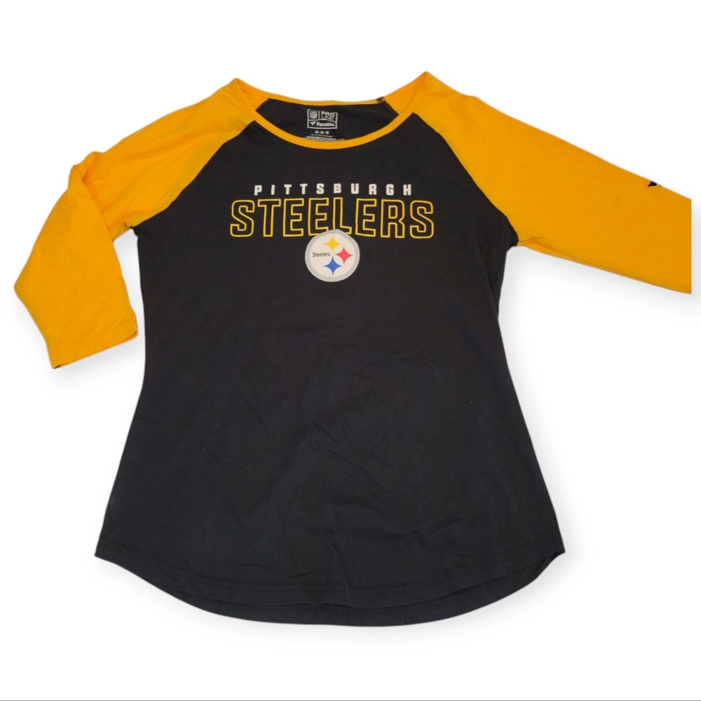 Pitsburgh Steelers NFL Pro Line Fanatics 3/4 Sleeve Shirt Size Medium NWT!